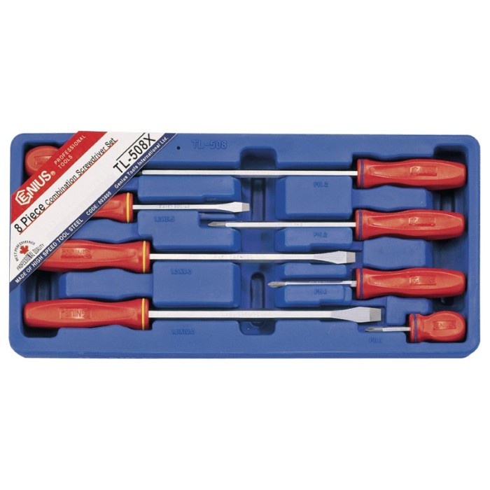Genius obeng set 8 pcs obeng plus obeng min