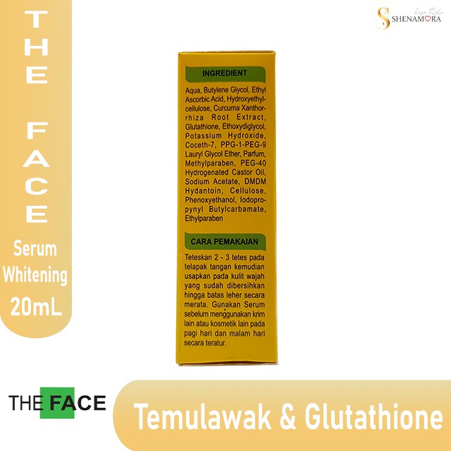 THE FACE Temulawak Whitening Serum with Glutathione 20ml