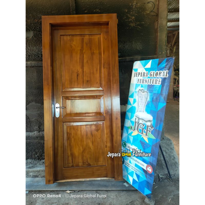 kusen Pintu kamar minimalis jati Arcitrave ( pintu rumah jati,pintu ukir jati,kusen jati )
