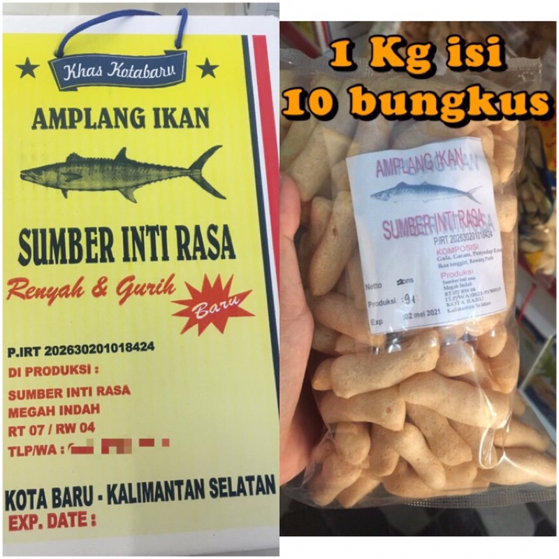

Kerupuk Amplang Ikan Tenggiri 10bungkus(1kg) Sumber Inti Rasa oleh oleh kotabaru