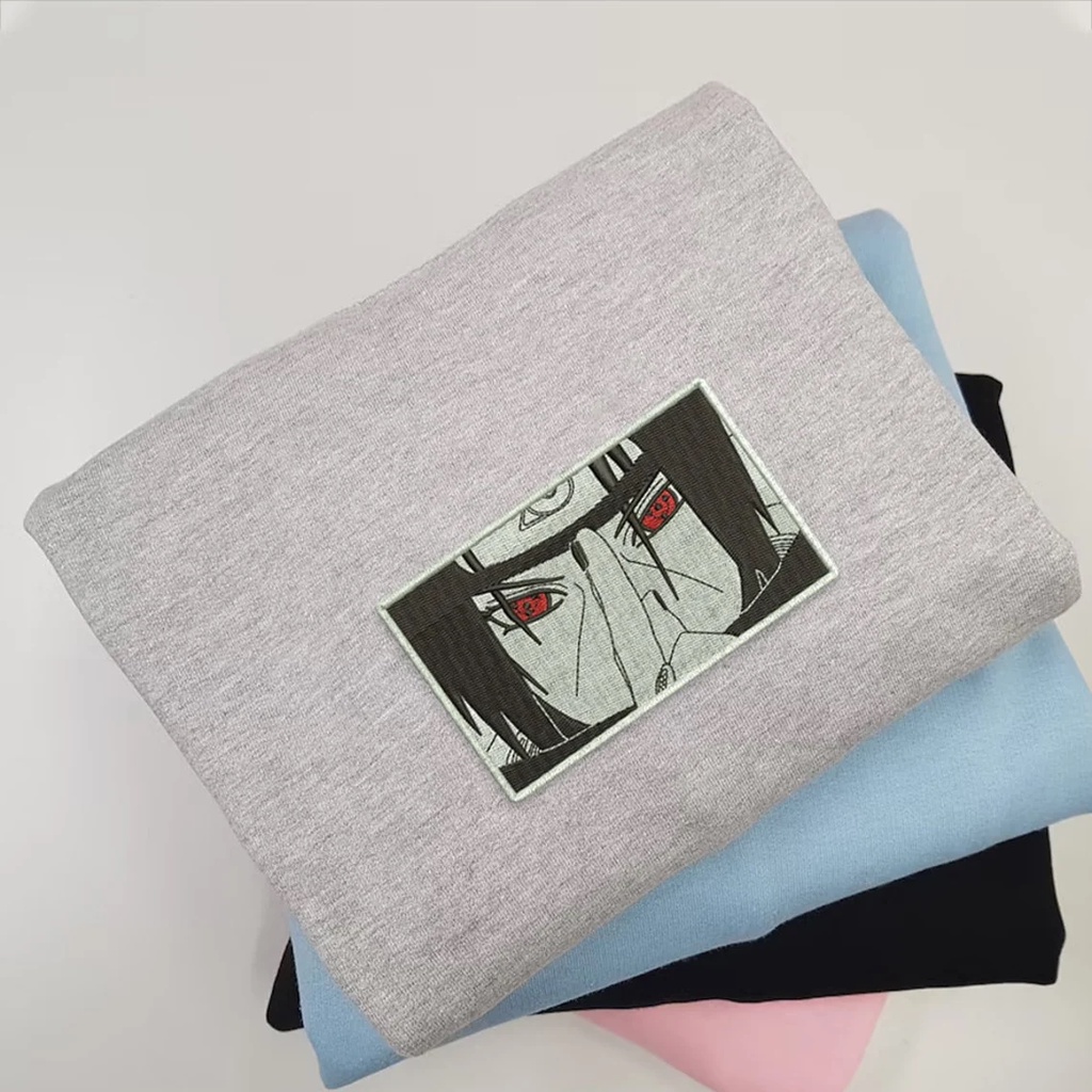 Crewneck Itachi Embroidery Anime Manga Naruto Premium Unisex