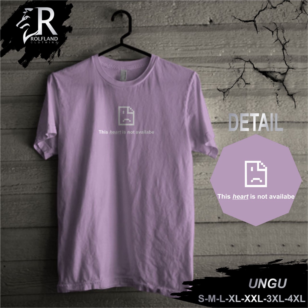 Kaos Pria Murah Bagus Distro Keren Jumbo Polos Dewasa dan Motif Not Available Ungu Sporty
