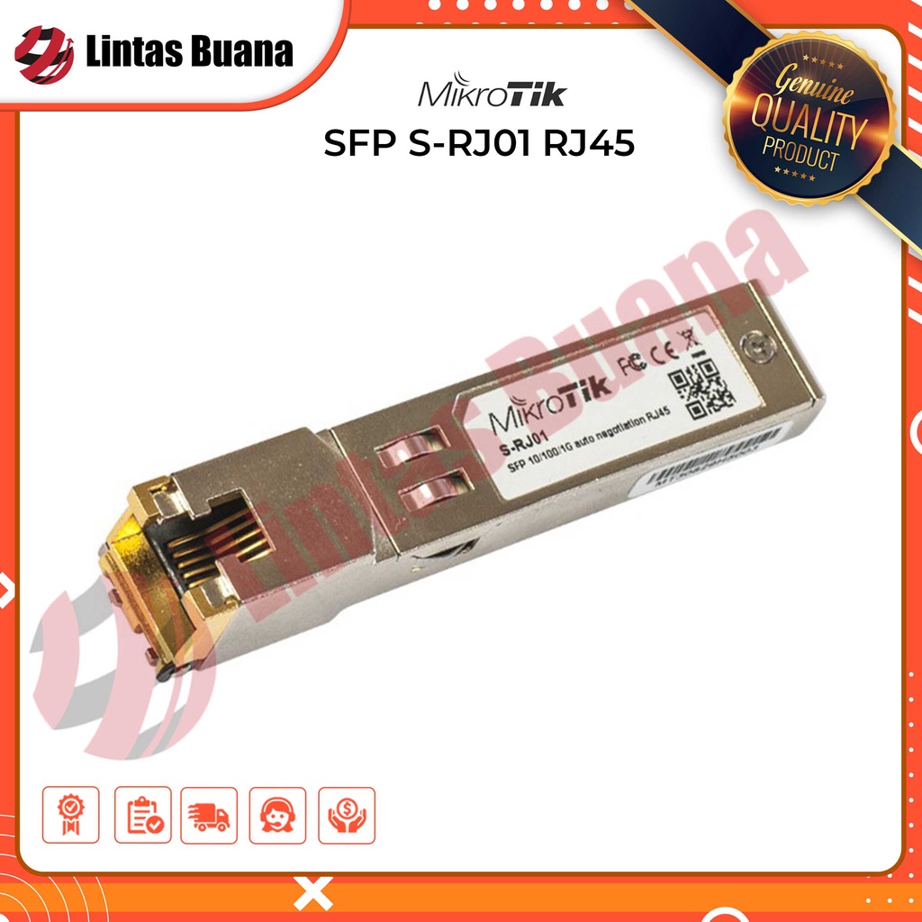 Mikrotik S-RJ01 SFP to RJ45 10/100/1000M copper module