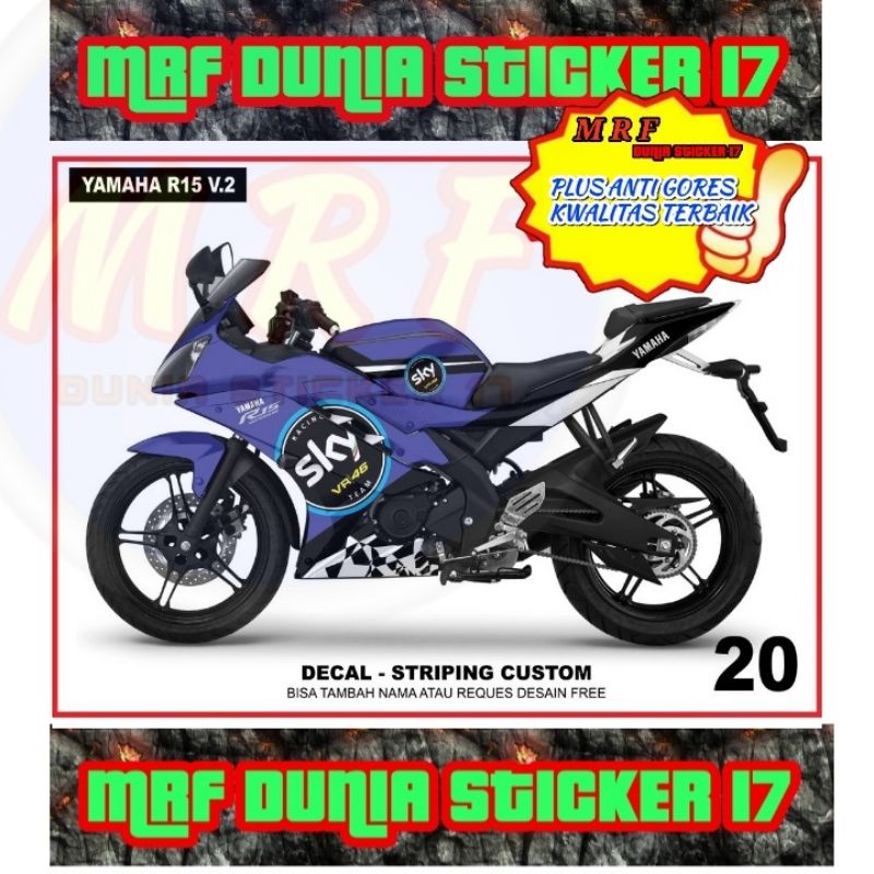 Decal Stiker Motor Yamaha R15 V2 Full Body Modifikasi 20