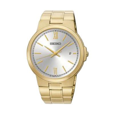 Seiko Mens SGEG46P1 Quartz Classic Gold Toner SS | Jam Pria SGEG46