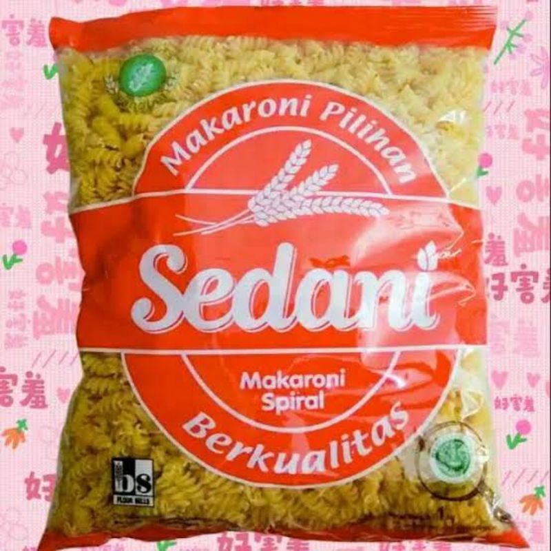 

Makaroni Spiral Sedani Mentah 1kg