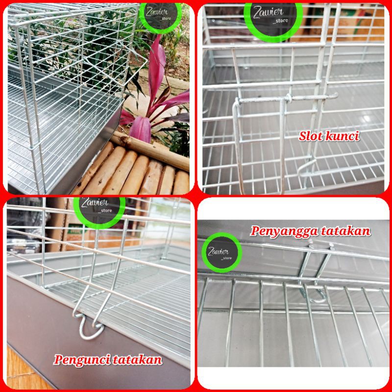 Kandang Kelinci Galvanis, Kucing, Anjing, Tupai Size P61 x L41 x T41-4