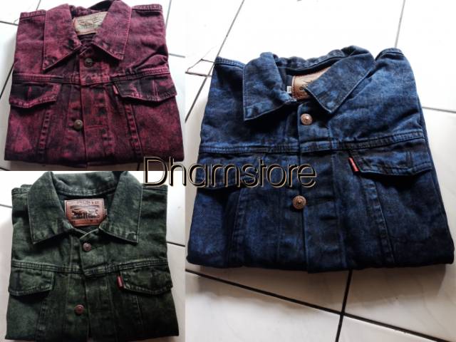 Jaket Jeans Sandwash Pria