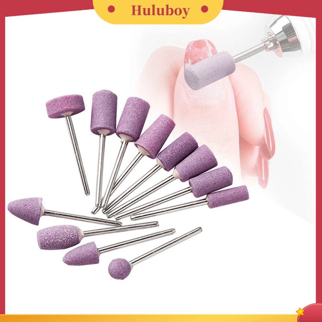 Huluboy Huluboy♡ 12pcs / Set Mata Bor Pengikir Kuku Untuk Manicure / Pedicure