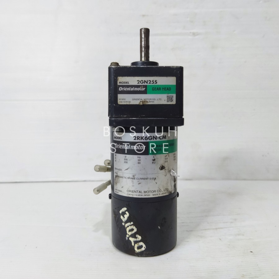 Ac Magnetic Brake Motor Gearbox Oriental Motor 6W 1:25 220V 60 Rpm