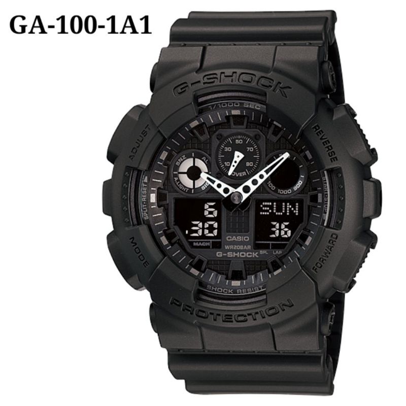 Jam Tangan Casio G Shock GA-100B-4A Full Red GSHOCK GA100 Merah Ori BM
