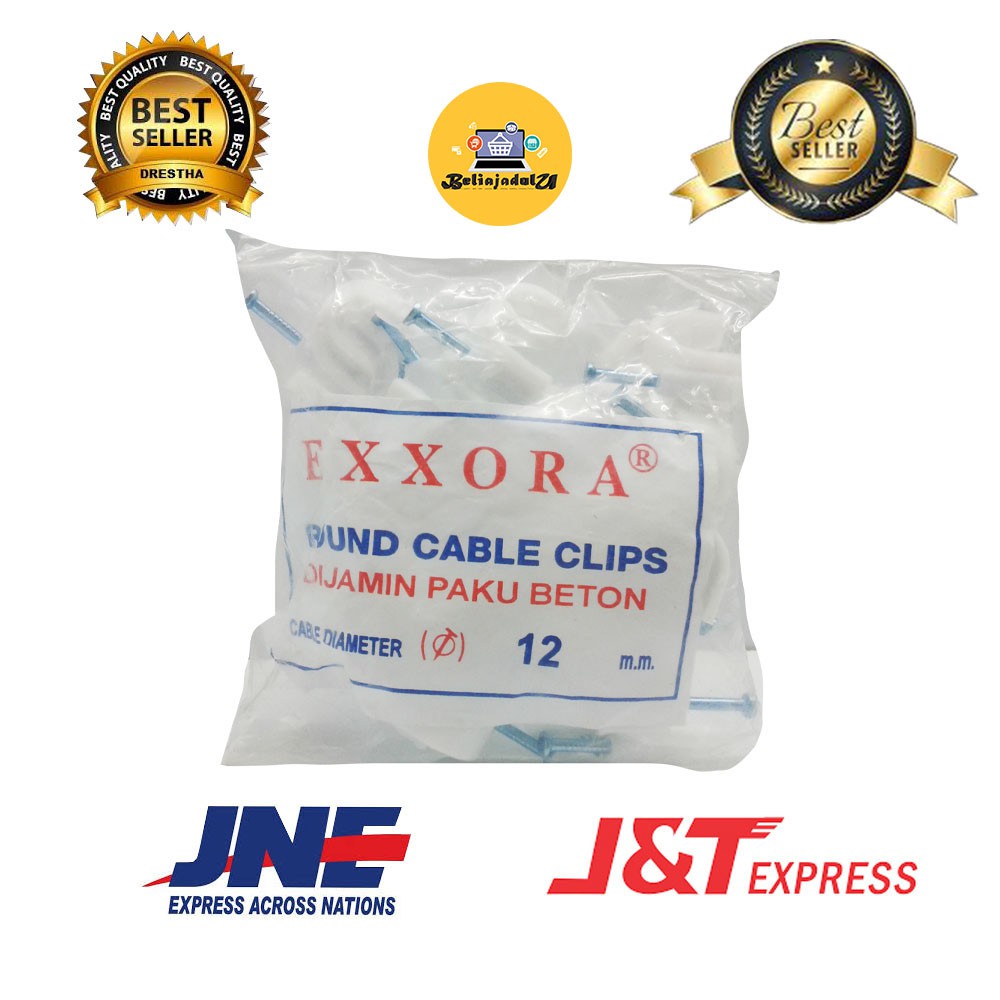 Beliajadulu88 Klem Kabel Paku Beton No 12 - 19 Diameter Paku 12mm - 19mm EXXORA