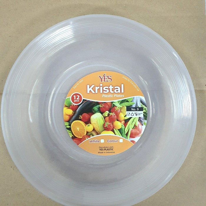 Piring Plastik Yes Kristal 9&quot;