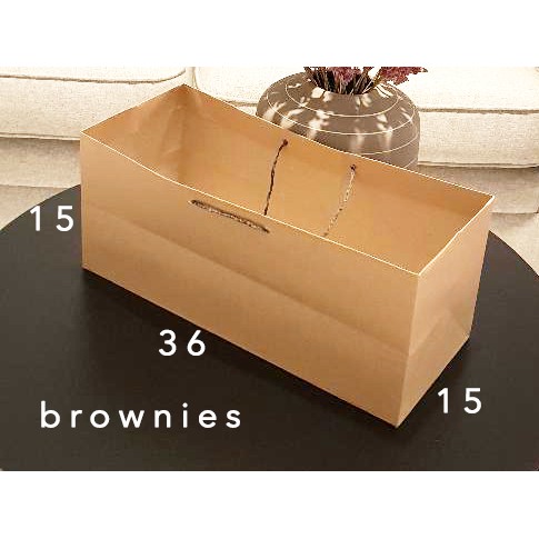 Jual paperbag brownies paper bag coklat 36 x 15 tas kertas polos samson