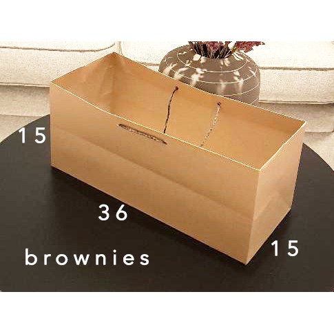 

paperbag brownies paper bag coklat 36 x 15 tas kertas polos samson kraft goodie souvenir bolu kue