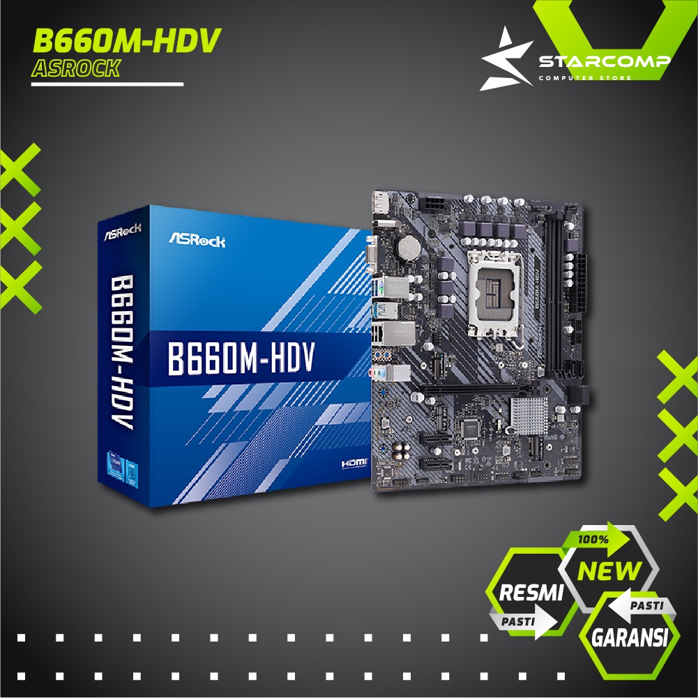 Jual ASROCK B660MHDV DDR4 LGA1700 Intel ASRock Motherboard B660