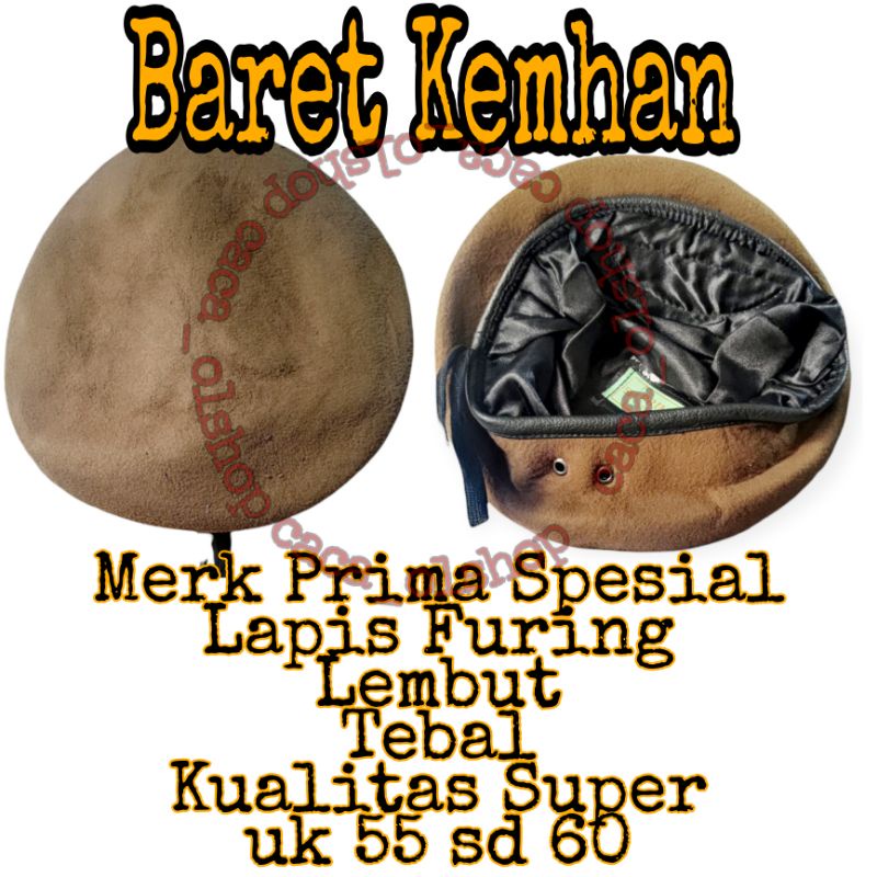 Baret Kemhan Camel Berikut Emblem Terbaru