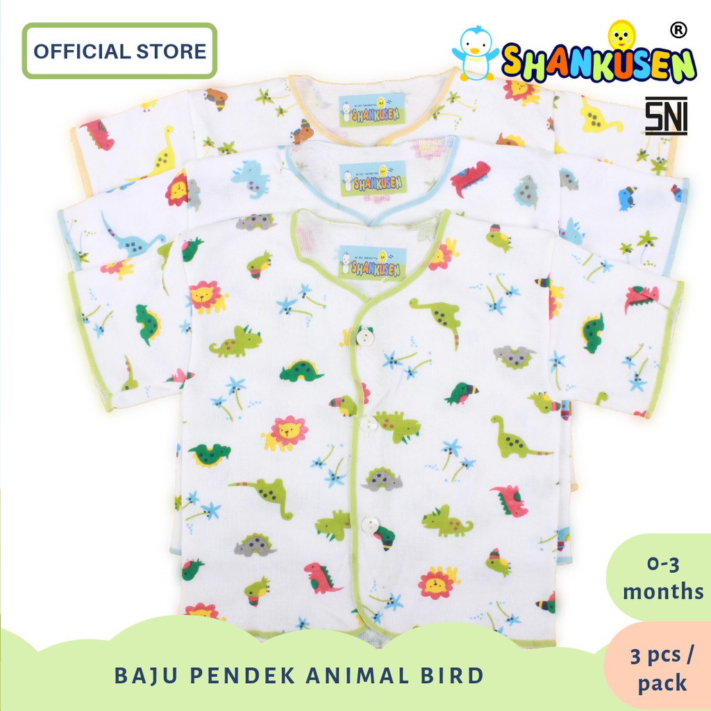 12 Pcs Baju Shankusen Bayi Baru Lahir | Sankusen Baby New Born | Pakaian Atasan Kutung Buntung Lekbong Pendek Panjang Sankhusen Shankhusen | Open Lusinan Grosir