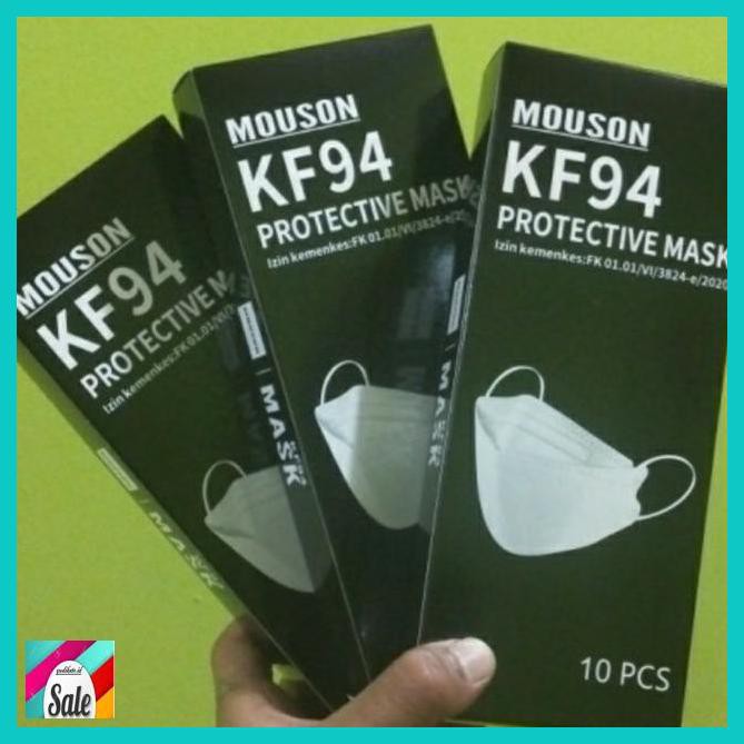 DCDISPOSABLE- MASKER KOREA KF94 MASKER KF 94 EVO 10 PCS - PUTIH -ORIGINAL.