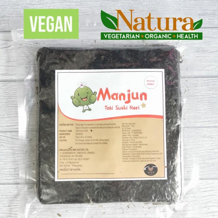 

Manjun Yaki Sushi Nori Rumput Laut 125gr isi 50 sheet Vegetarian Vegan