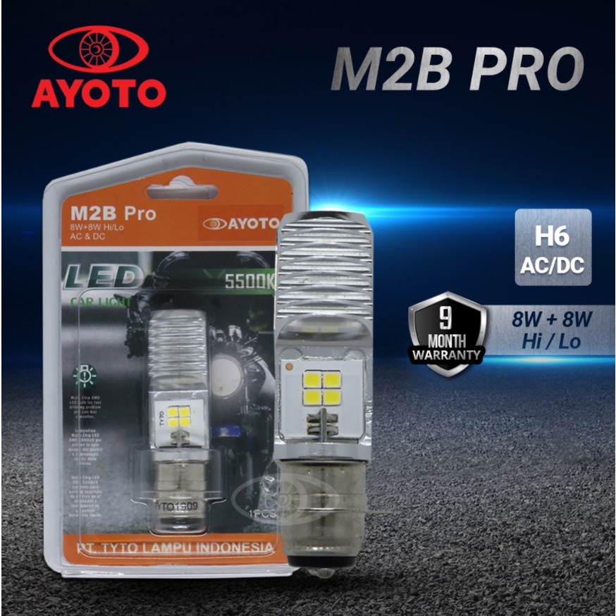 LAMPU LED AYOTO H6 M5 8+8 WATT M2B Pro ORIGINAL  RDM