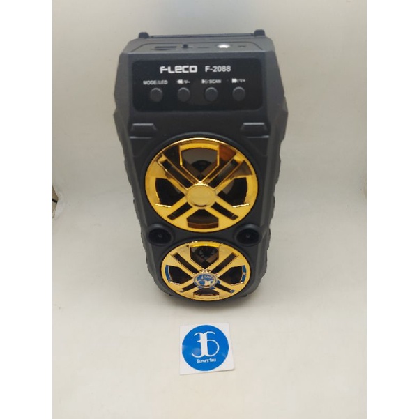 Speaker Bluetooth USB TF Card Player Recharge Free Mic Fleco F 2088