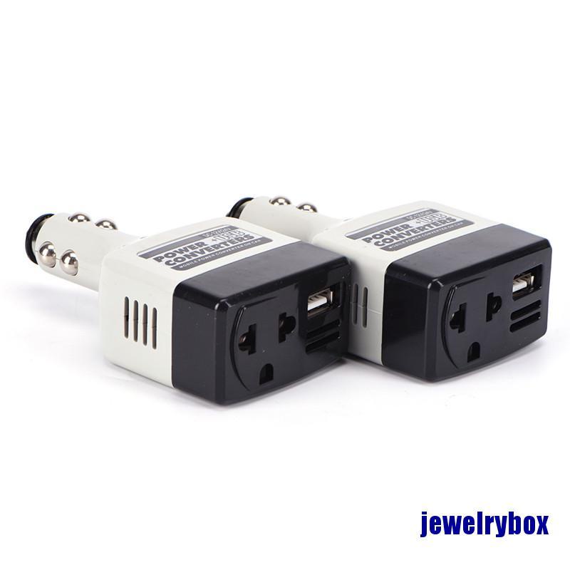 (Jewelrybox) Adaptor Charger Power Dc 12v Ke Ac 220v Dengan Port Usb