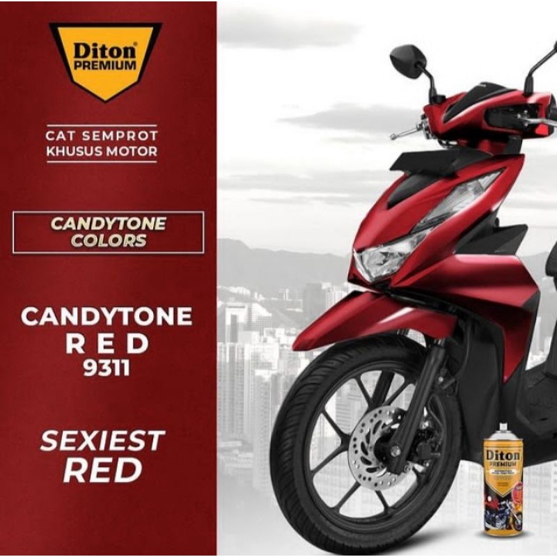 Cat semprot Diton premium candy tone red 9311 pilok merah candy