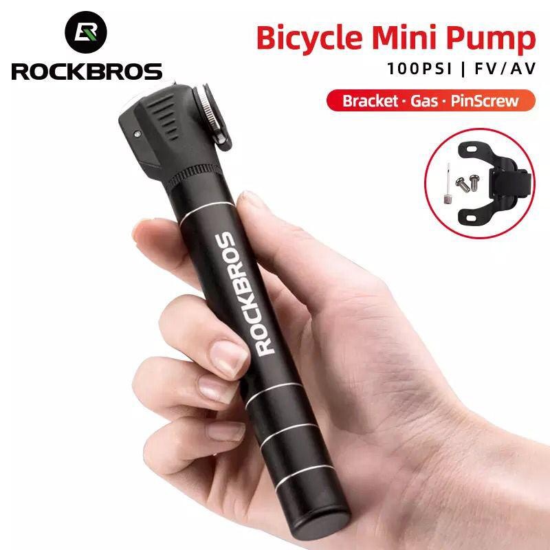 Pompa Mini Ban Sepeda Rockbros JG1040 100psi Portable Pump Bike