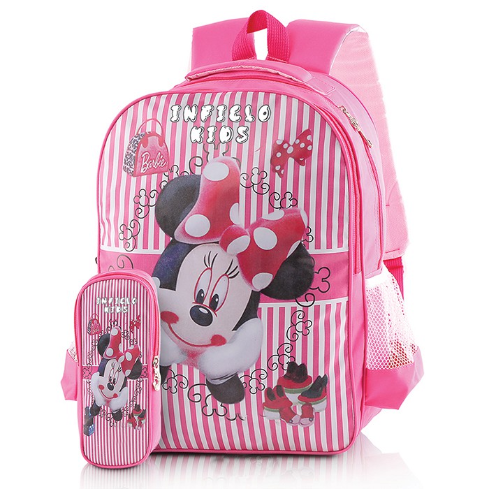 Tas Punggung Anak Perempuan Minie Mouse D 300 Pink SDC 964 INFICLO Distro Cibaduyut Bandung