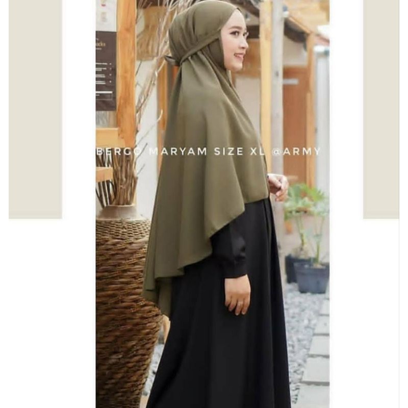 bergo maryam size XL bahan diamond