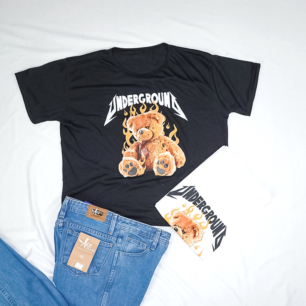 AFI - EC - Kaos Oversize Wanita Underground Bear (LD 106, P 65)