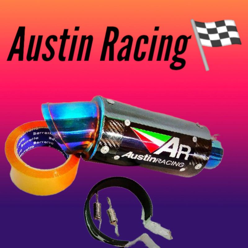 Knalpot Austin Racing Carbon Suara gahar motor vixion cb old cb new dll (Slincer onlly)