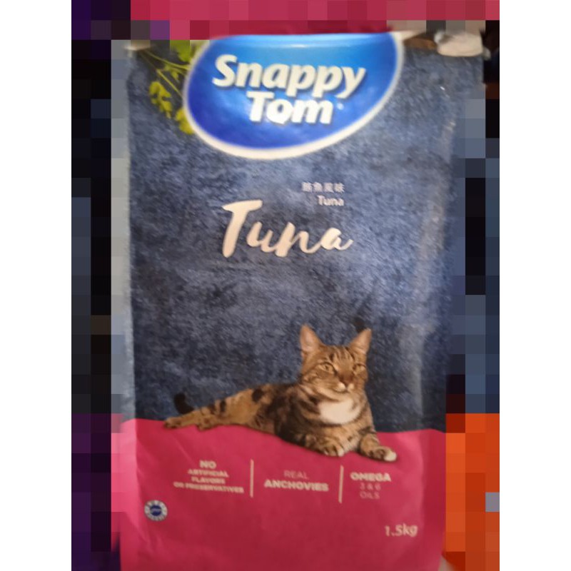 makanan kucing dry food snappy tom adult all varian rasa 1,5kg - fresspack (kemasan baru)