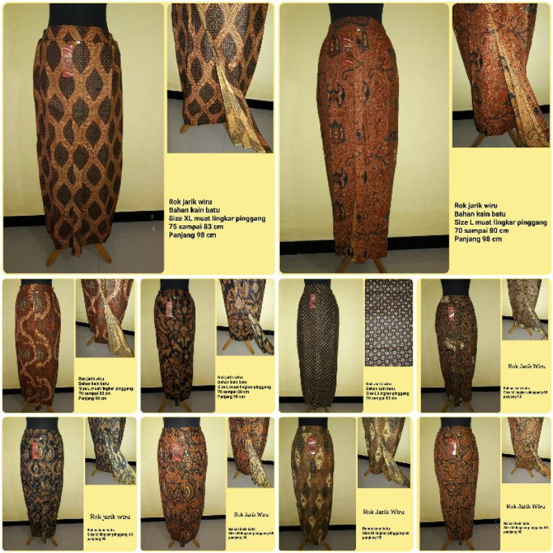 Rok span sepan wiru jarik.kain batu.batik Pekalongan.sogan