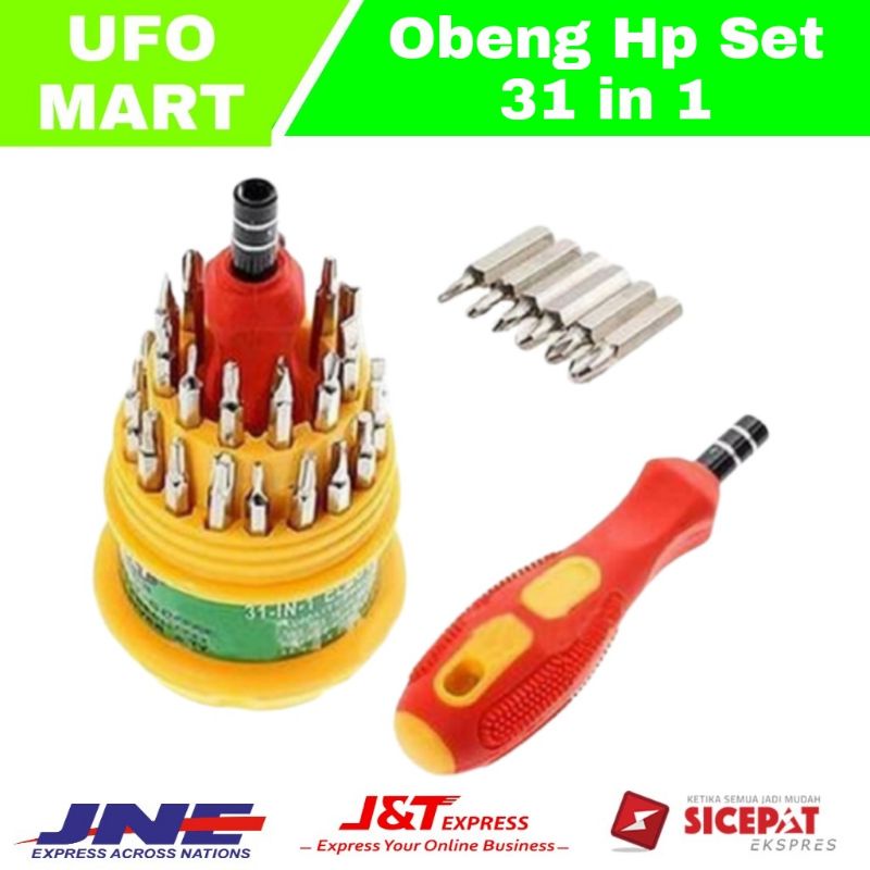 obeng hp full set handphone 31 in 1 magnet screwdriver semua ukuran obeng set laptop mini