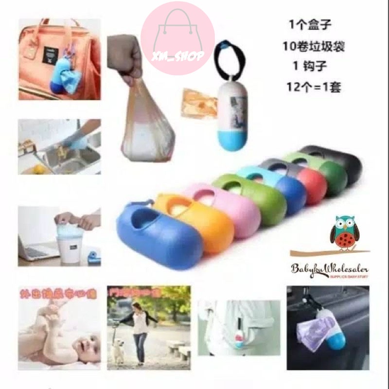 PLASTIK POPOK DISPENSER KANTONG PLASTIK PORTABLE TRAVELLING