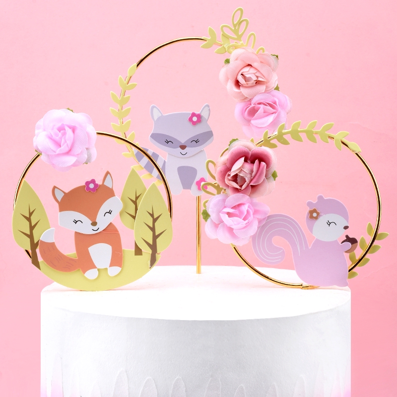 Cake Topper Desain Rubahtupaibunga Untuk Dekorasi Kue Ulang Tahun Anak