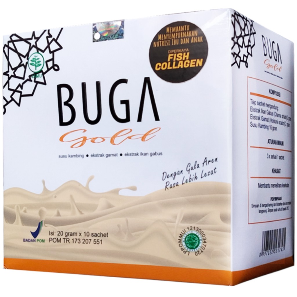 

BUGA Gold Susu Kambing Etawa Gula Aren dengan Ekstrak Gamat dan Ikan Gabus + Collagen