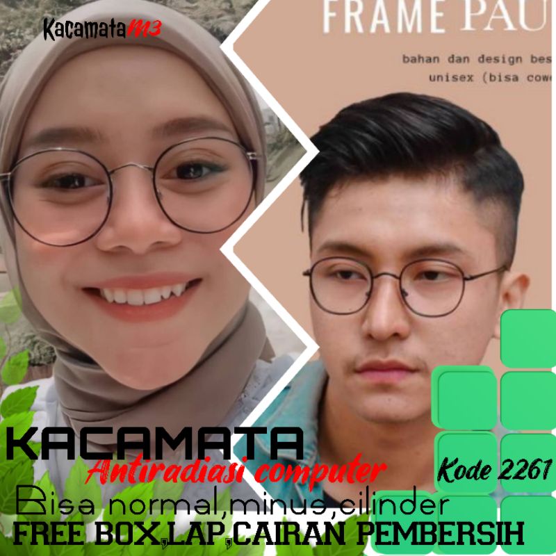 kacamata lensa antiradiasi computer tv hp laptop bisa normal minus plus cilinder tergantung permintaan sampai minus 5 cyl 2 harga masih sama tulis saja pesanan kaka di catatan saat order free box lap cairan pembersih kode 2261size 50-18-140