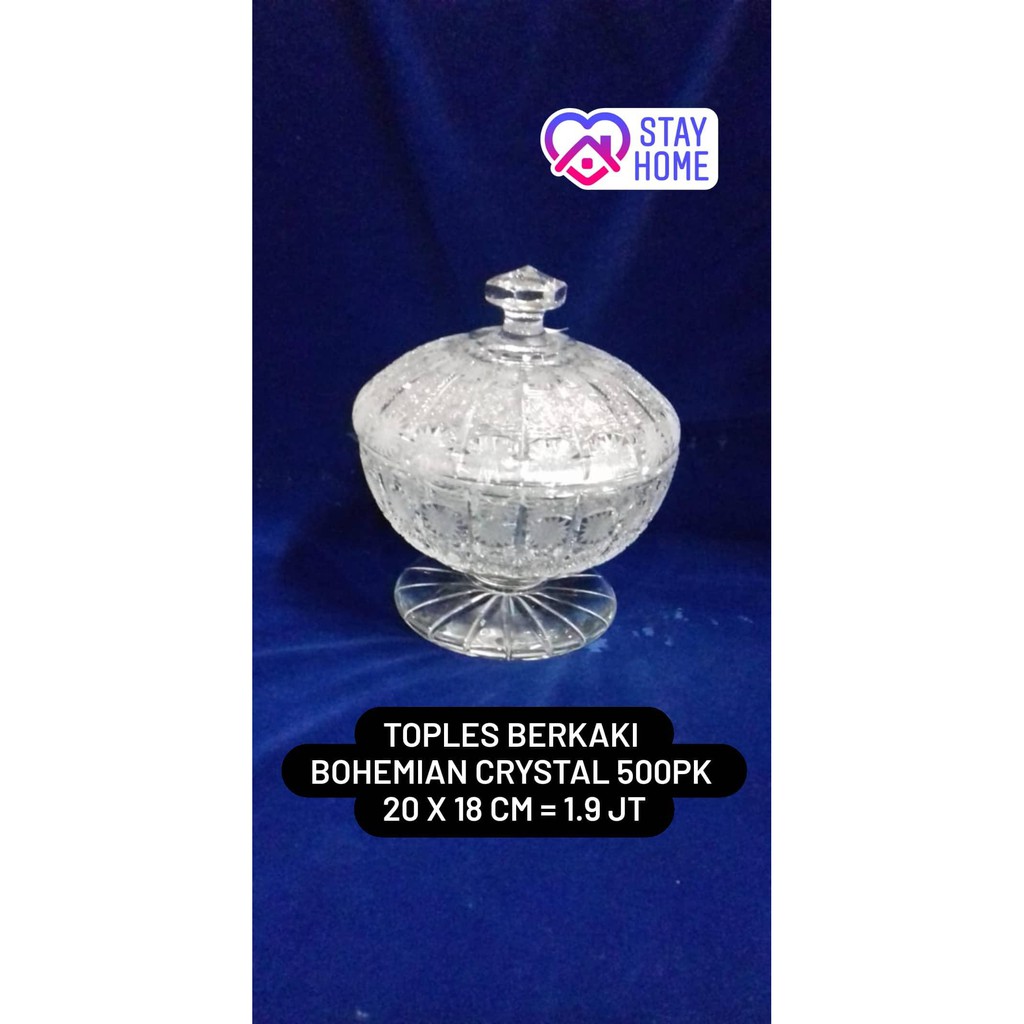 Toples Berkaki Bohemian Crystal 500PK 20 x 18 cm