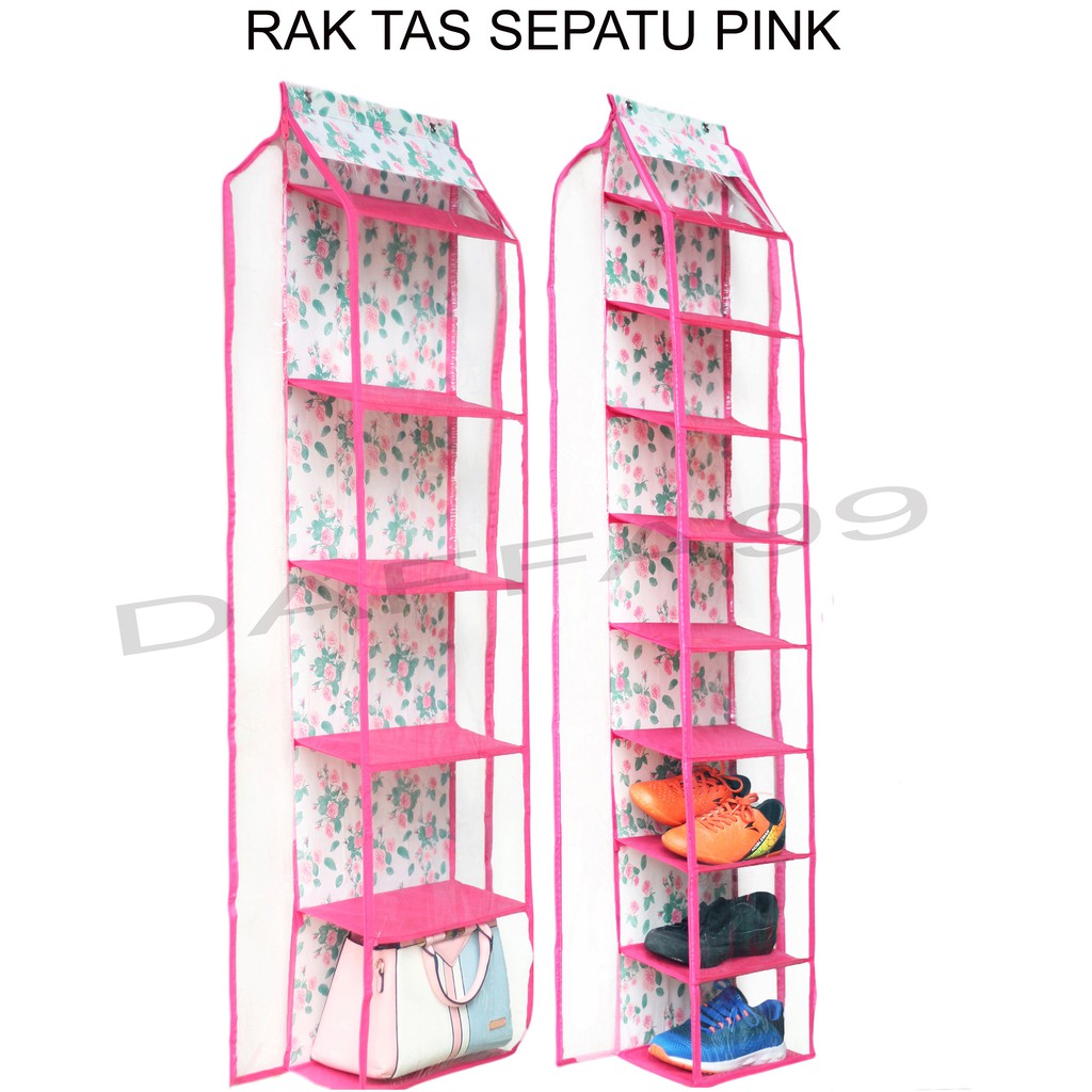 1 set rak tas &amp; sepatu gantung