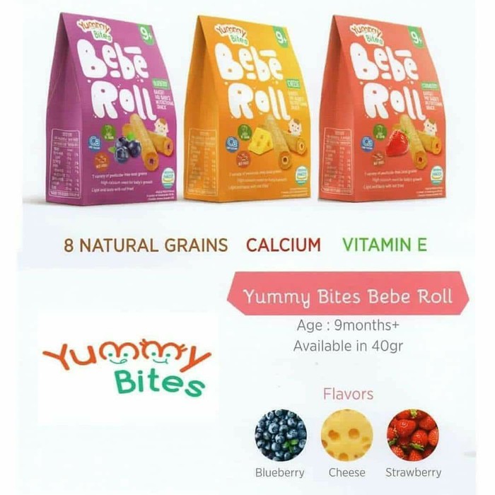 Yummy Bites BebeRoll Snack Bayi 40 gr