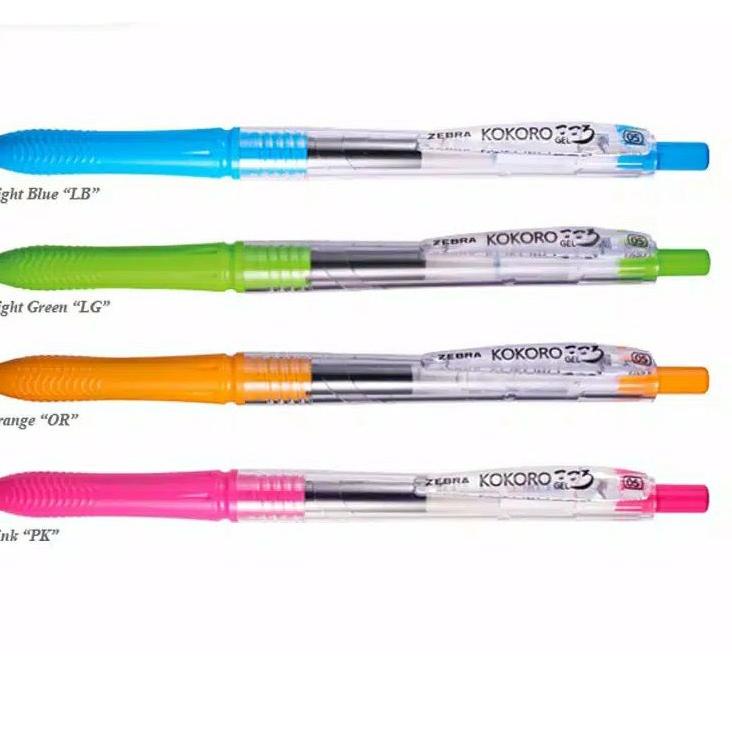 

ㄼ Pulpen Zebra Kokoro Gel 0.5mm Grosir (1 Lusin) せ