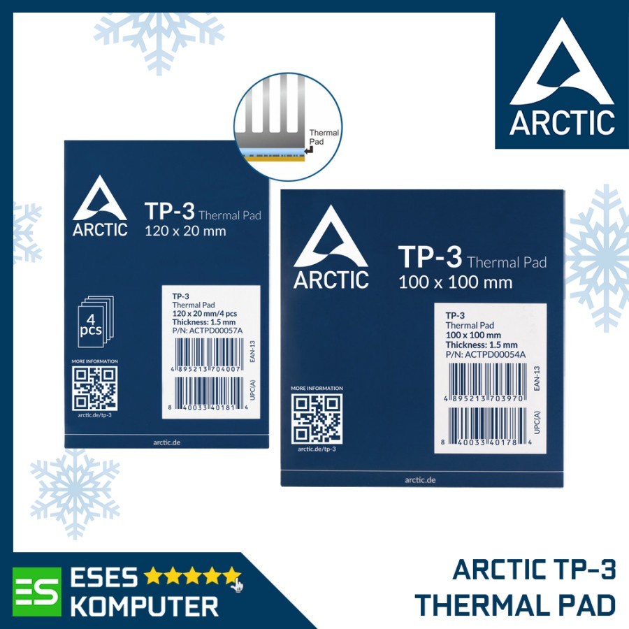 Thermal Pad Arctic TP-3 TP3 | 6W/mK High Performance Thermalpad