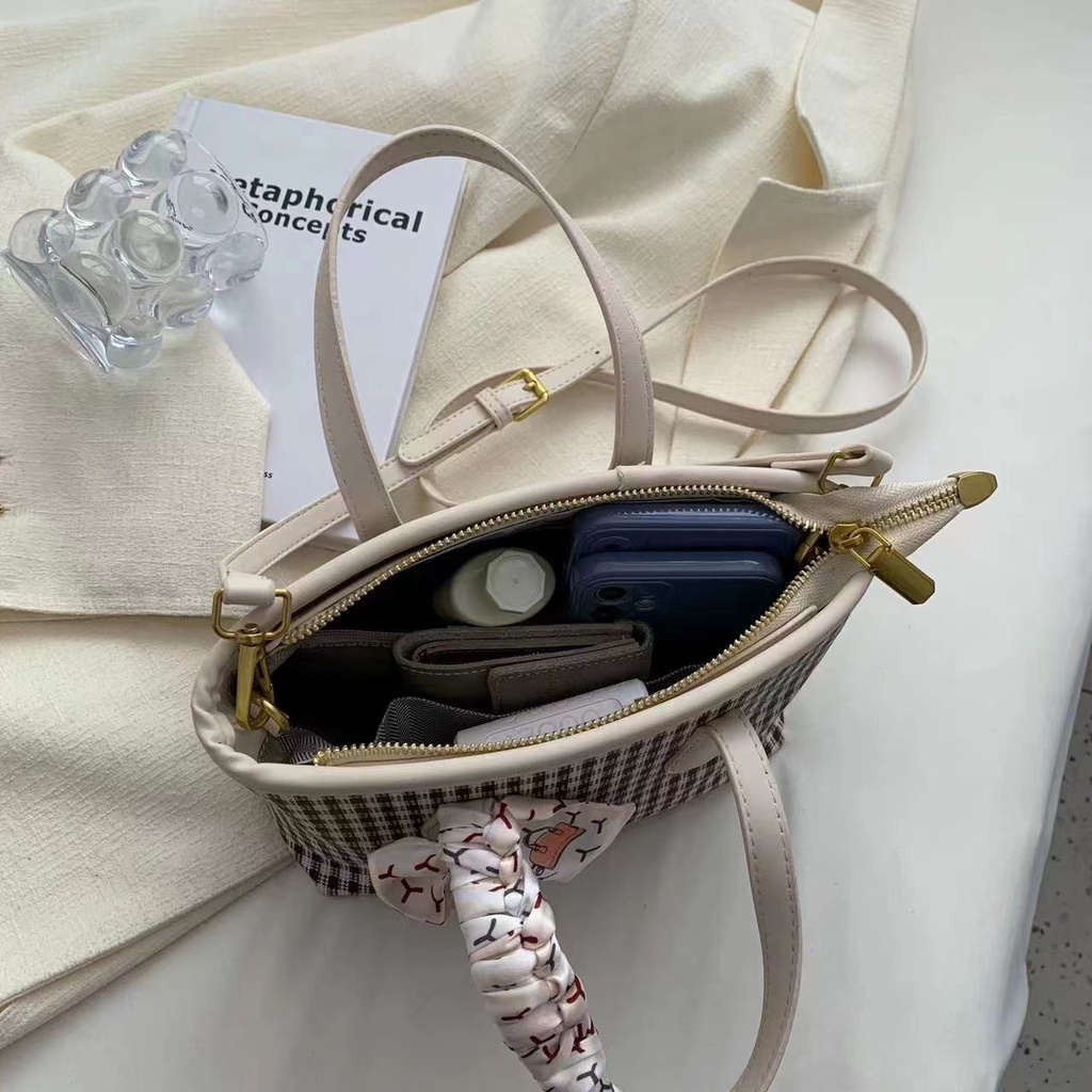 TASHAPPY BQ3450 Tas HANDBAG Motif Kotak Wanita Terbaru Lucu Ada Talpan/Syal model korea supplier tas import EL 4813