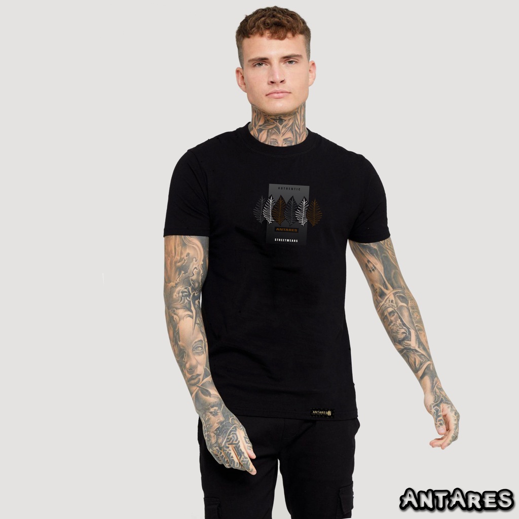 ANTARES KAOS DISTRO PRIA ORIGINAL BAHAN COTTON COMBAT 24S-LEAF