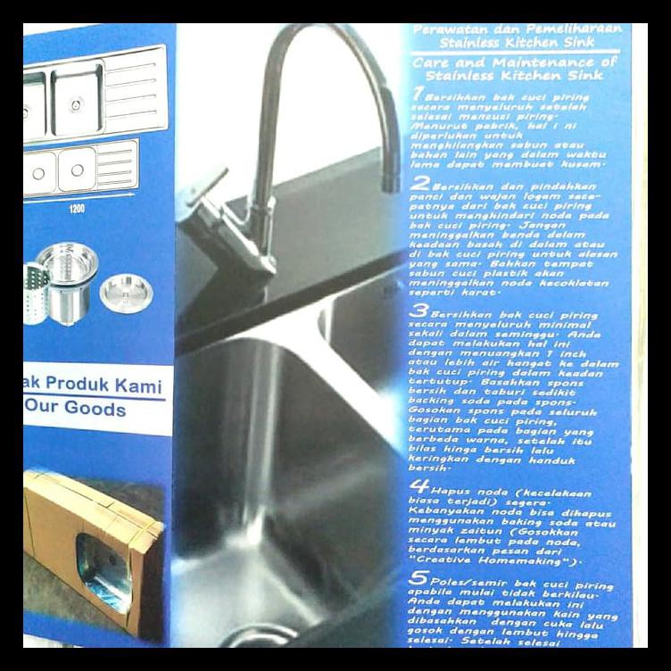 [[Bayar Ditempat]] Kitchen Sink Kossai K12050B, Bak Cuci Piring 2 Lubang Dalam Stainless Big Sale