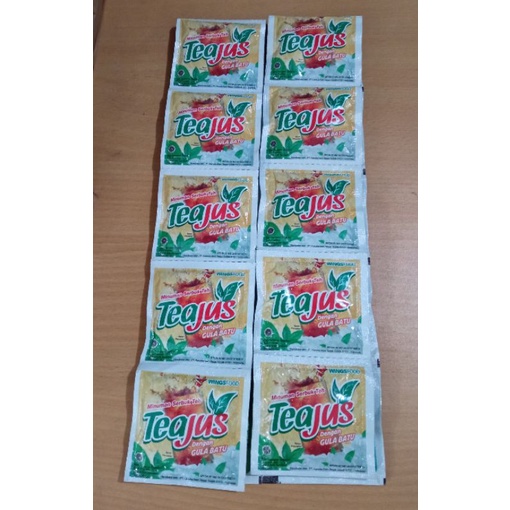 

TEAJUS MINUMAN SERBUK TEH/TEAJUS TEH GULA BATU 1 RENCENG ISI 10 SASET