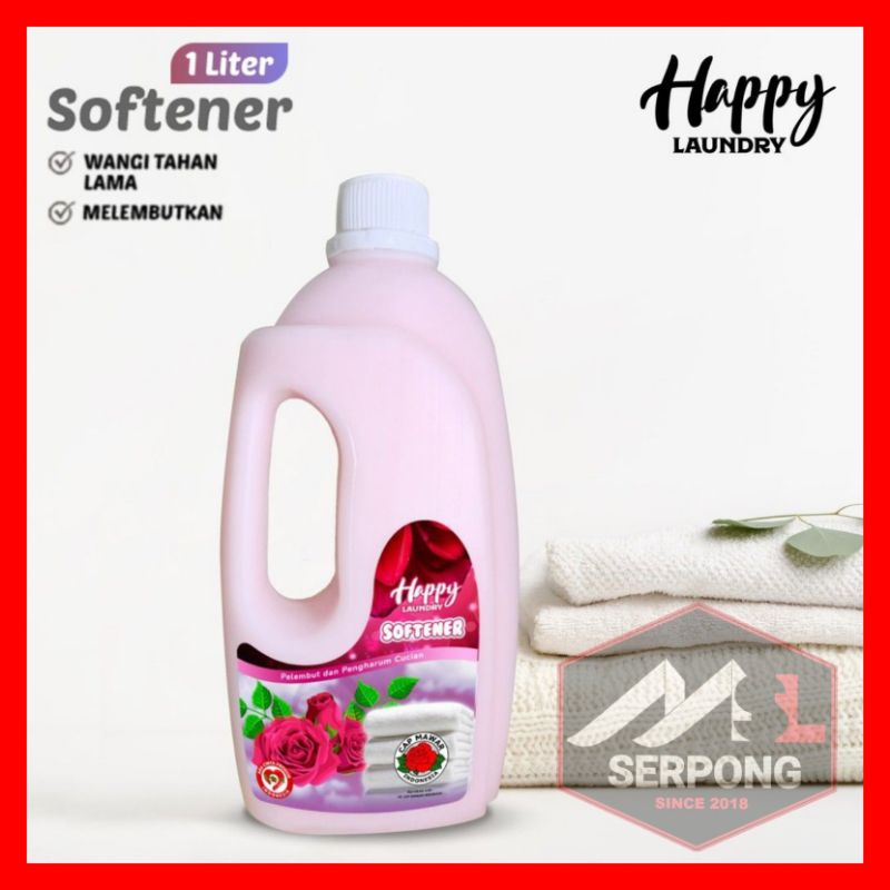 SOFTENER PAKAIAN (PINK) 1 LITER HAPPY LAUNDRY / PELEMBUT PAKAIAN / SOFTENER